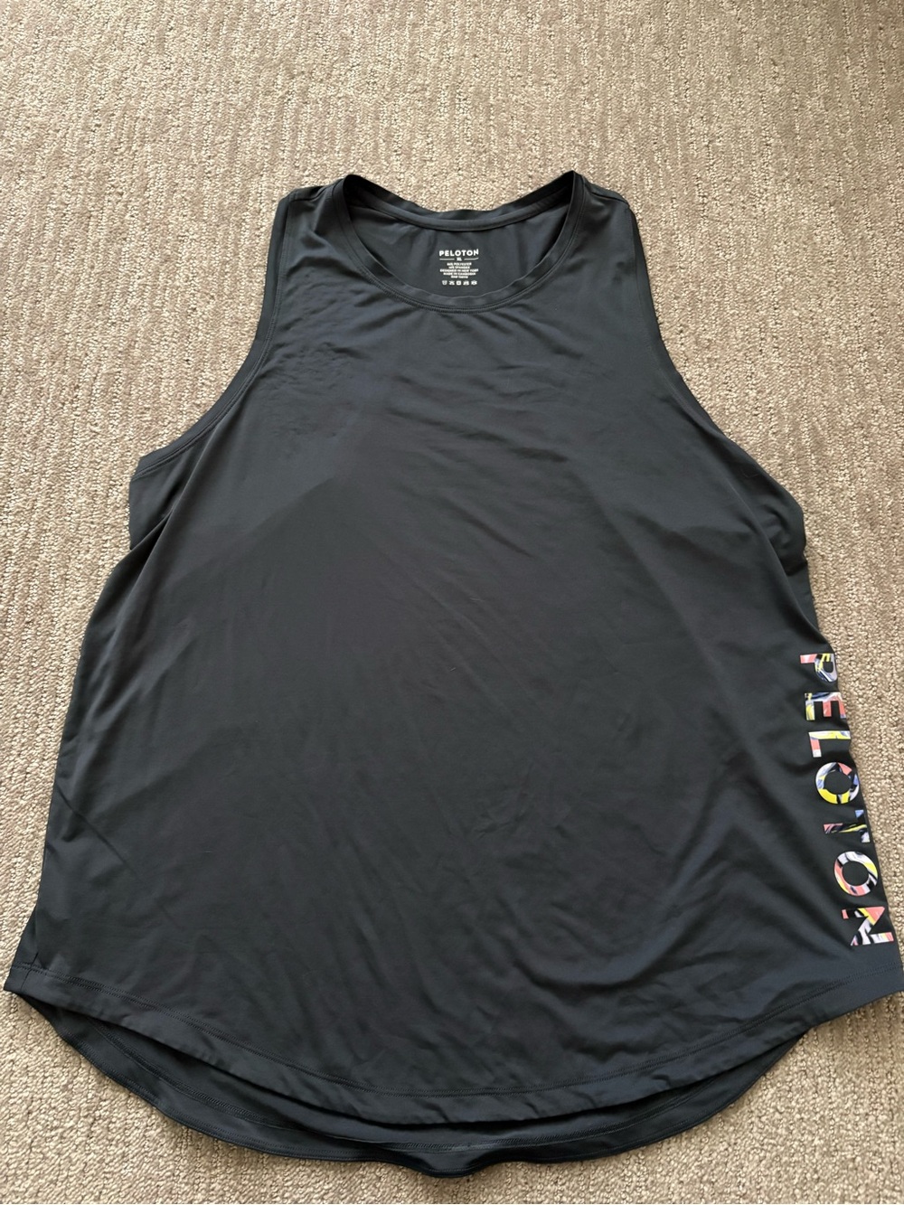 Peloton dark gray Sleeveless Performance Tank with Side Logo